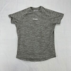 AlphaLETE Performance Fit T Shirt Mens Small Gray Camo Athletic Top